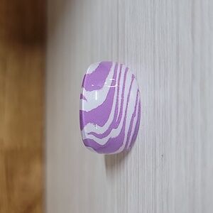 PURPLE ZEBRA ACRYLIC RING